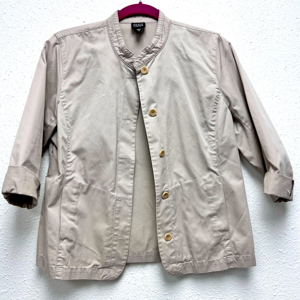 Eileen fisher jacket size small 100% cotton